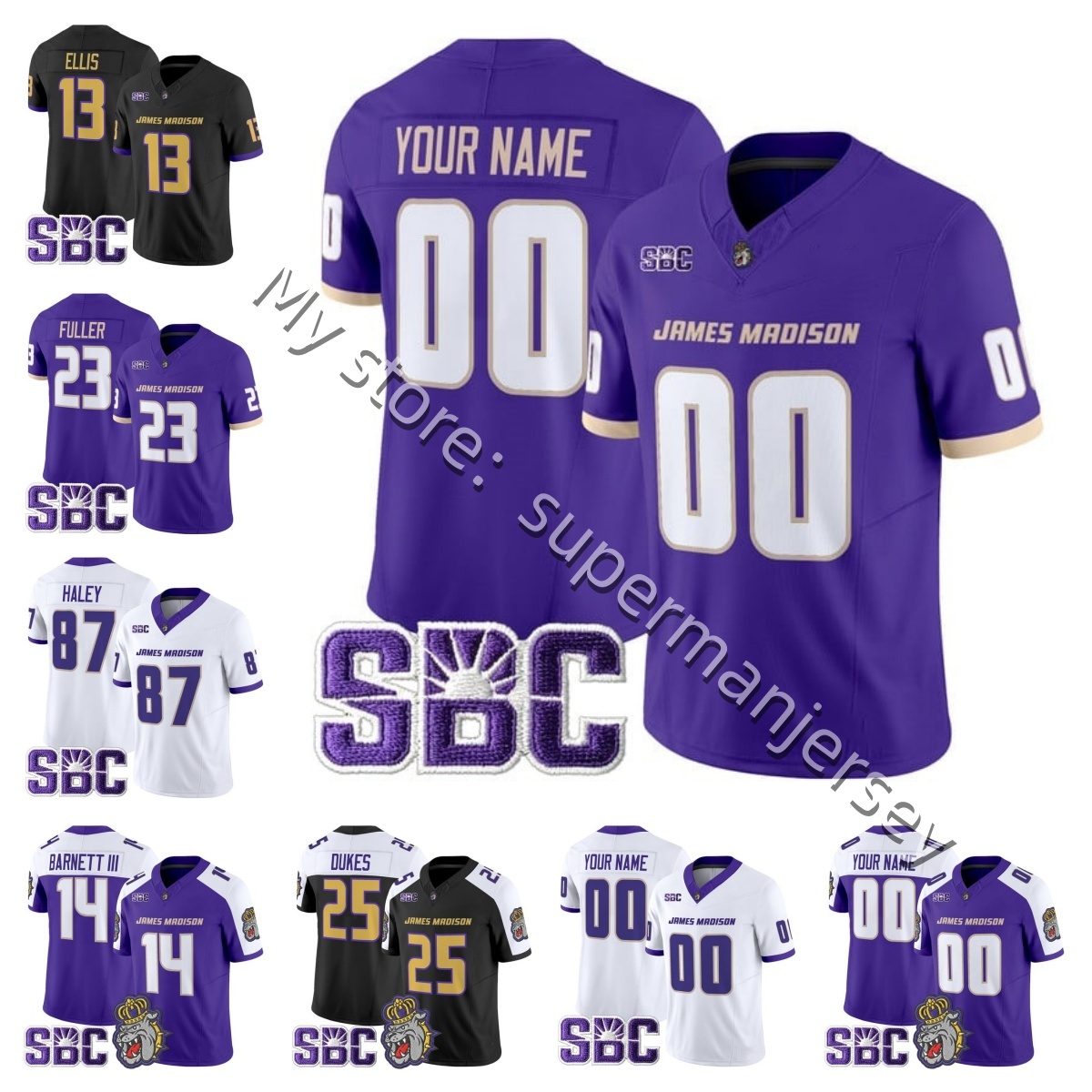 JAMES MADISON JMU College Football Jersey Alonza Barnett III Harrisonburg Wayne Knight Landon Ellis Fuller Charles Haley Scotty McGee 2025 Men Women Youth