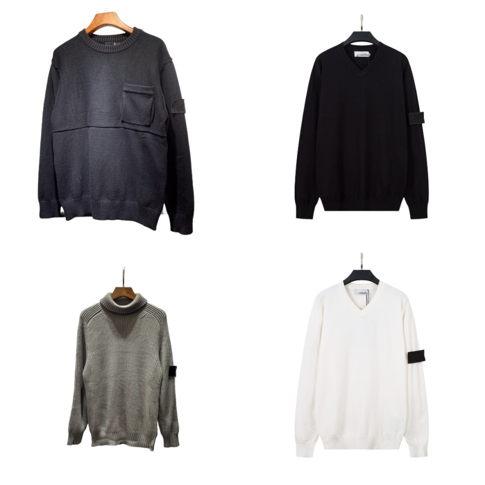 men's and women's sweaters wear designer shirt knitted sweater embroidered stone sweater round neck long sleeve knitted pullover M-2XL