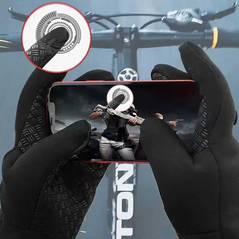 Winter warm gloves for men touch screen antislip waterproof and windproof cycling sports gloves for women outdoor hobbies Z250925