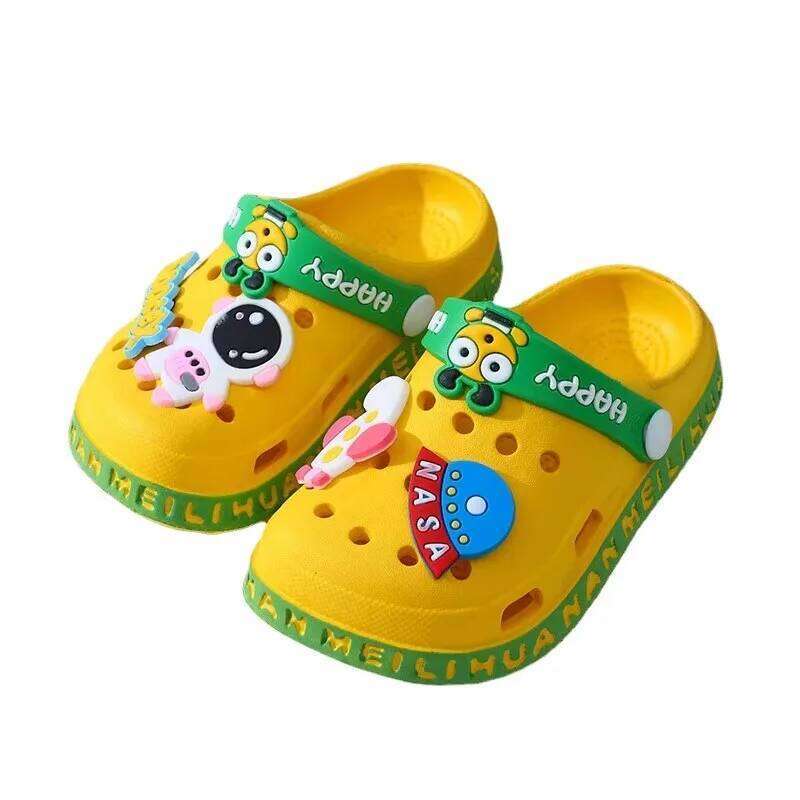 Children's Cartoon Baby Soft-Soled Ultra-Light Anti-Slip Infant Closed-Toe Sandals for Boys & Girls Beach Shoes