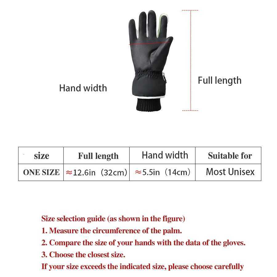 Adult Warm Winter Ski Gloves Waterproof Snowboard Gloves Thermal Motorcycle Cycling Gloves Men Women Z250925