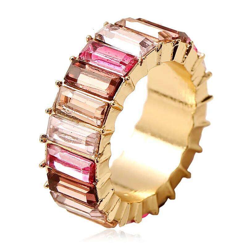 Fashion 3A Cubic Zirconia For Women Men 2020 Bohemian Colorful Rainbow Ring Woman Diy Statement Rings Party Wedding Jewelry