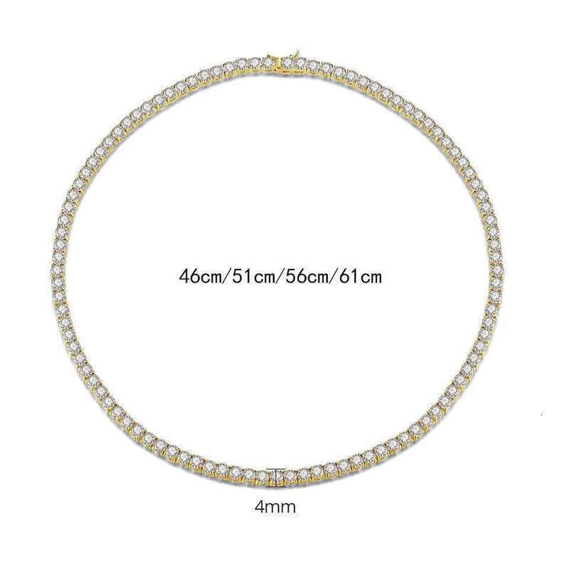 Wholesale Jewelry 14K/ Solid Gold Lab Grown Dia Tennis Necklace