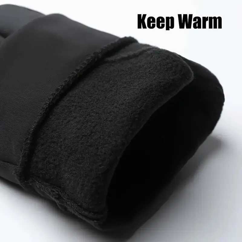 Winter Warm Gloves Flip Over Expose Two Fingers Gloves Waterproof Windproof Touch Screen Gloves Cycling Ski Fishing Gloves Z250925