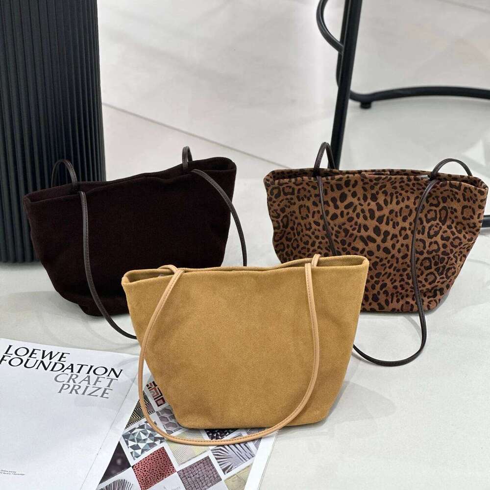 Leopard Print Suede Tote For Women Stylish Casual Large Capacity Shoulder Durable And Lightweight Dail Bag High Quality Suotong2510 Mdng