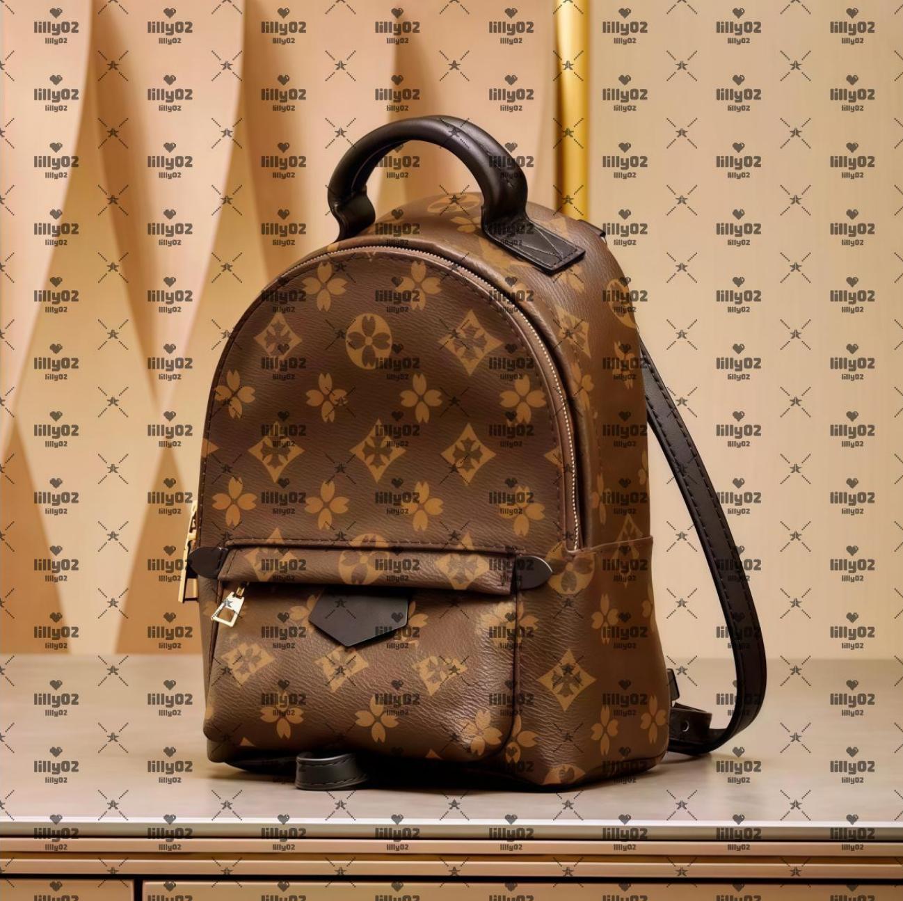 New High Quality Arrival PU Leather PALM SPRING Mini Backpack Bag Womens Backpacks Designer Backpacks Bags Fashion Casual Women Small Back pack Style M44873