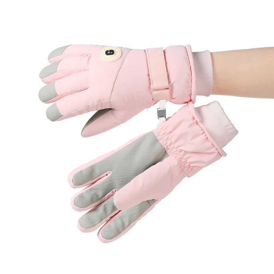 Gloves for women in winter made of thick cotton with added fleece for warmth suitable for riding electric bikes windproof and Z250925