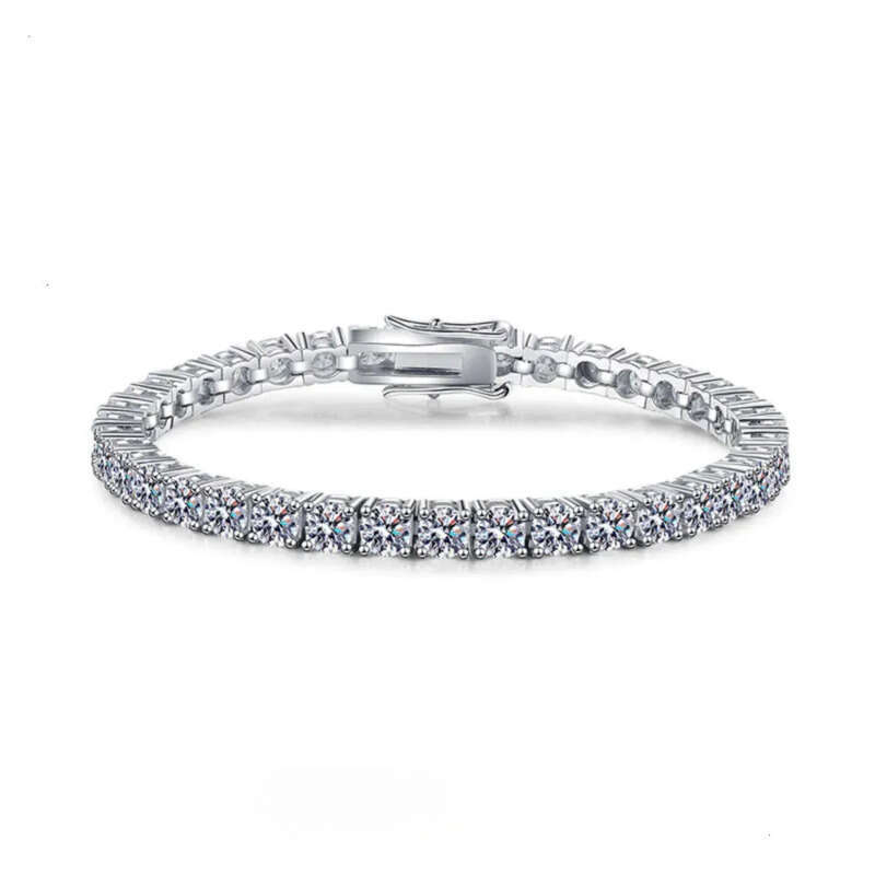2mm-5mm VVS Dia for Womens Sterg Sier Lab Grown Moissanite Tennis Bracelet