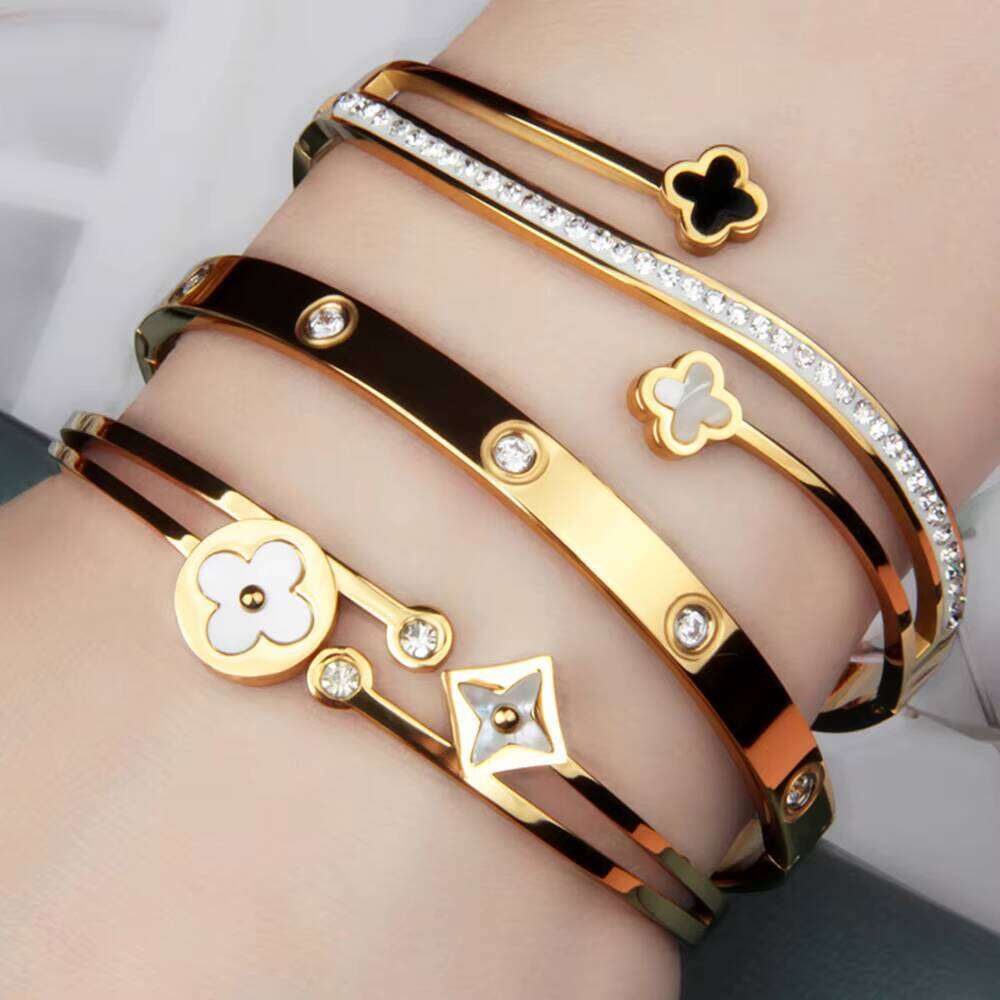 High Quality Women Jewelry Gift Accessories Multi Style Shell Cross Shape Gold Plated sterling silver Bracelet