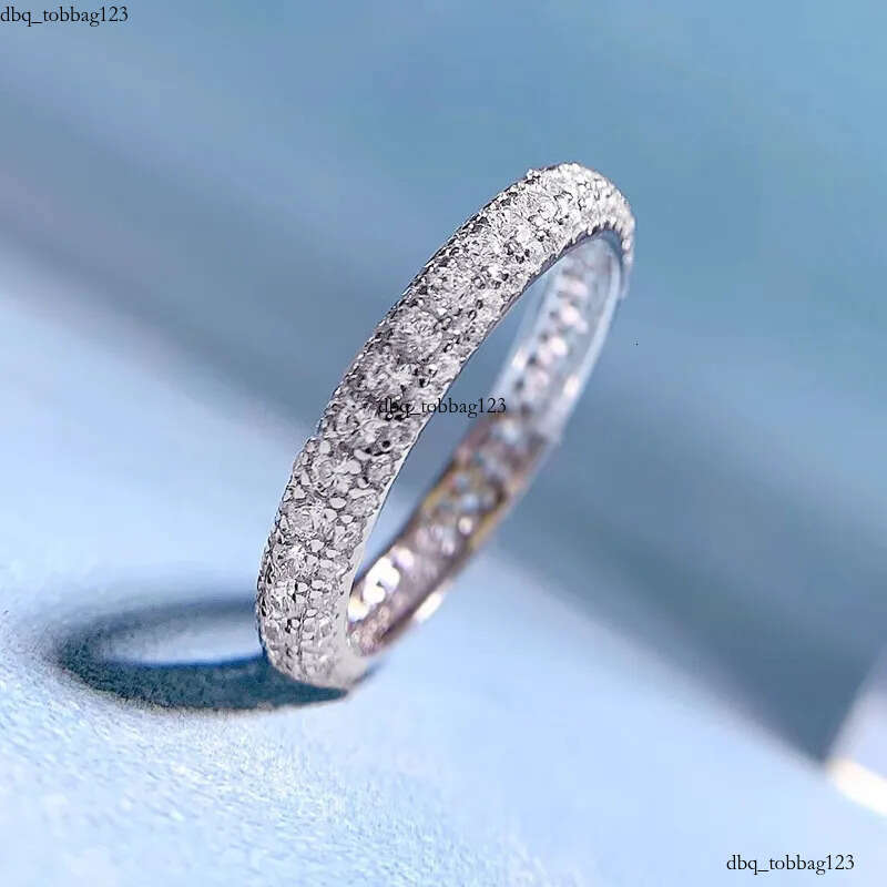 2023 Choucong Wedding Rings Simple Fine Jewelry Pure 100% Sterling Sier Pave White Moissanite CZ Dia Gemstones Eternity Women Engagement Band Ring Gif