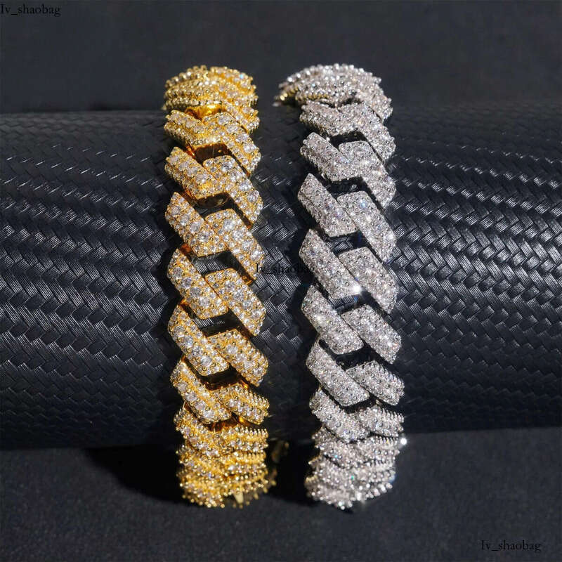 Factory Price Hip Hop Jewelry 15mm Iced Out Cuban Clink Chain Men Gold Plated Brass Cubic Zirconia Necklace