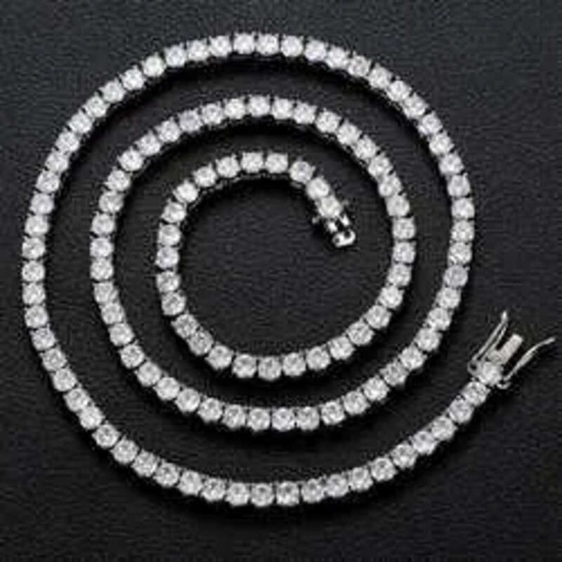 Pendant Necklaces Designer Jewelry Dropshipping Local US Stock Sterling Sier VVS Moissanite Dia Cluster Tennis Chain Necklace For Women