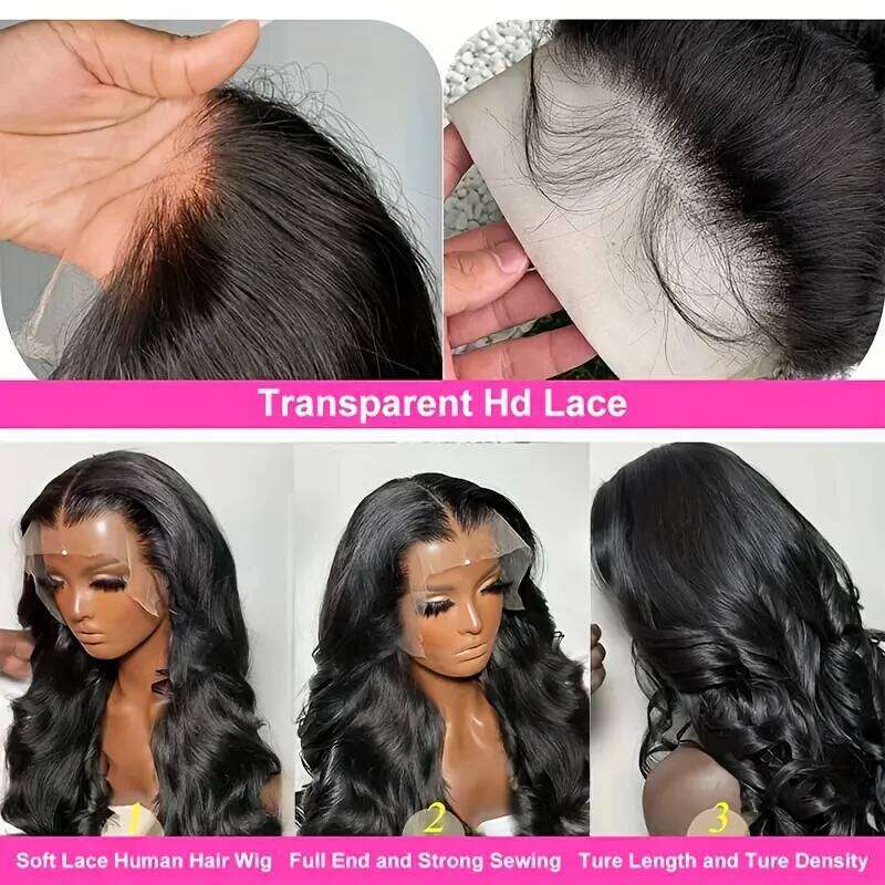 200 Density Body Wave Front Transparent Lace Frontal For Women 13X6 13X4 Human Hair Wigs Xiusiyuan2510
