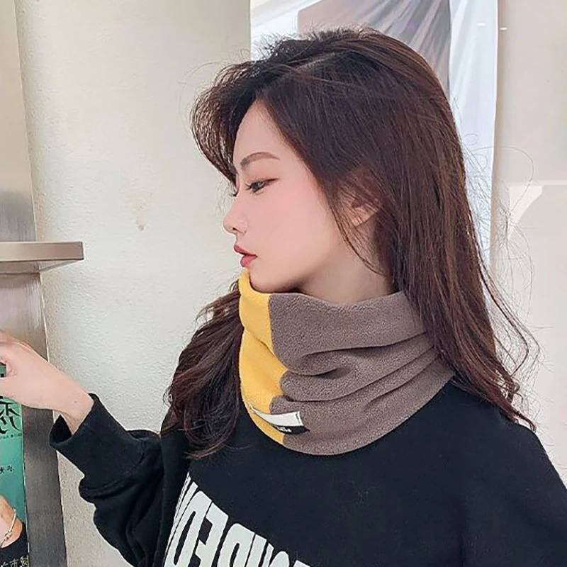 Lamb Fleece Neck Cover for Women Scarf Doublelayer Neck Protection Scarves Unisex Winter Cycling Plush Neckerchiefs Thick Warm 250929