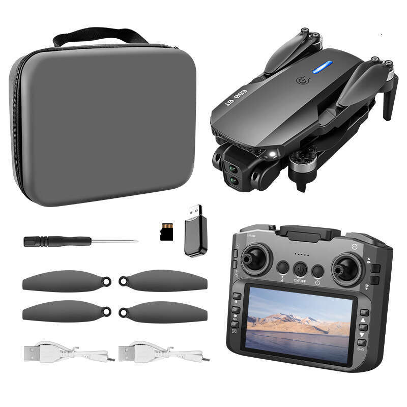 E GT Drone With Large Screen ESC Dual Camera HD Aerial Photography Optical Flow Long Endurance Remote Control Aircraft Toy