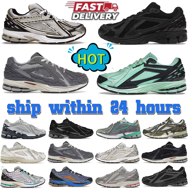 Top quality mens running shoes designer sneakers Black Leather White harbor Metallic grey Silver Taupe womens men outdoor sports trainers size 36-45