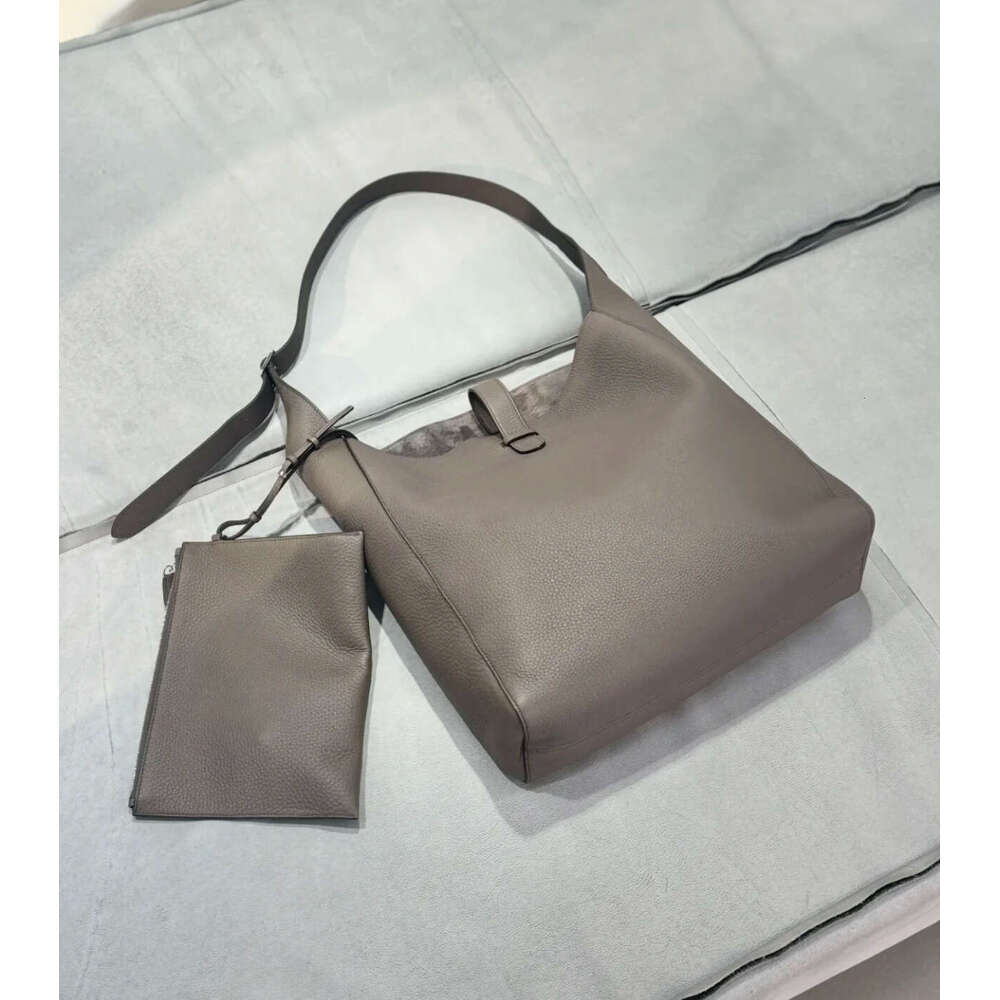 Row Genuine Leather Casual Hobo Shoulder Underarm Old Money Relaxed Bucket Bag Large Minimalist Style