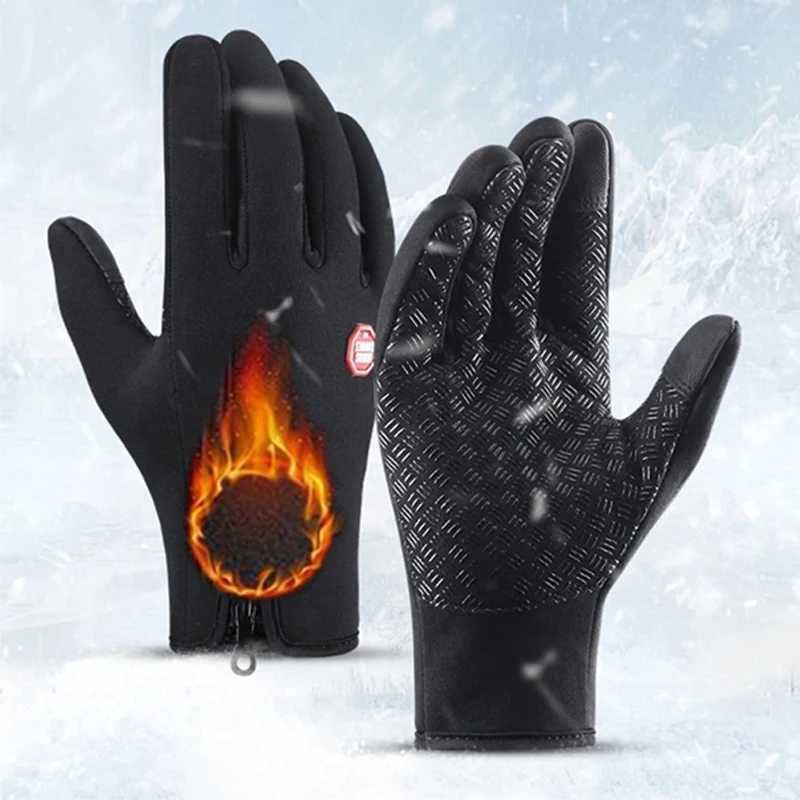 Winter warm gloves for men touch screen antislip waterproof and windproof cycling sports gloves for women outdoor hobbies Z250925