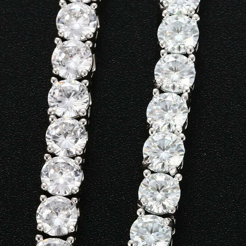 2mm 3mm VVS Moissanite Tennis Chain 7-24 inch Women's and Men's Bracelet Necklace