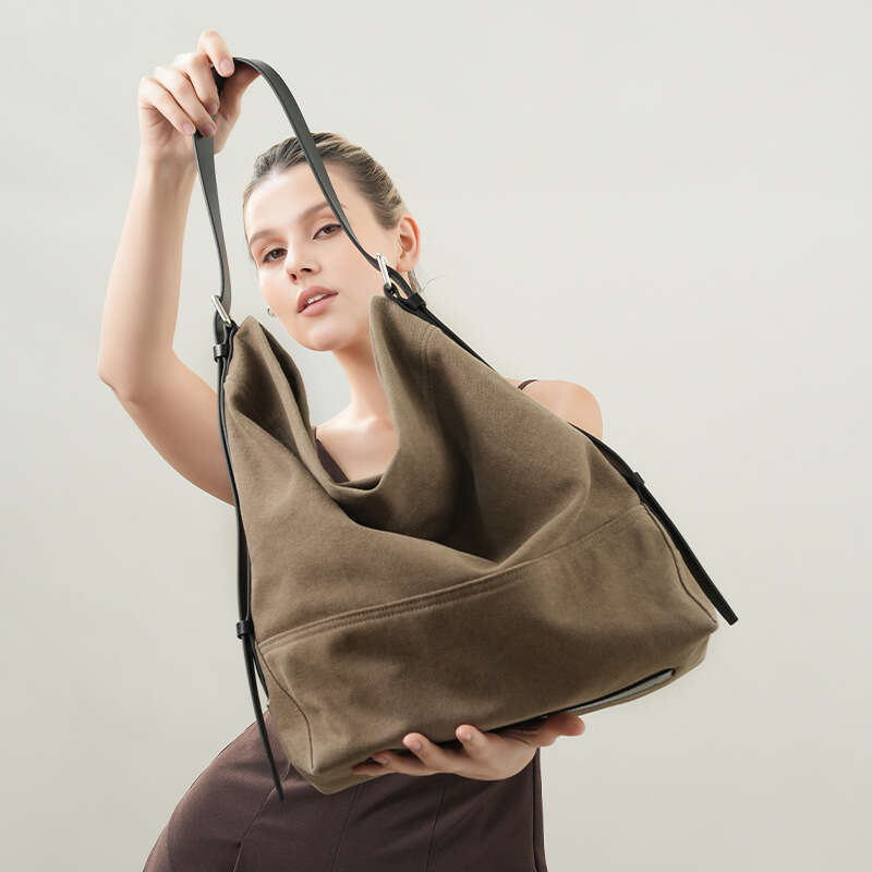 designer bag Luxury bag Cowhide Underarm Commuter High-End Tote Artistic Niche Single Shoulder Handheld Large Capacity Canvas Bag