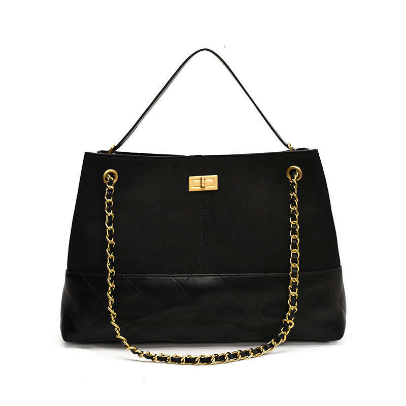 designer bag Luxury bag Color-Block Large Capacity Commuter Tote New Versatile Quilted Underarm Chain Bag