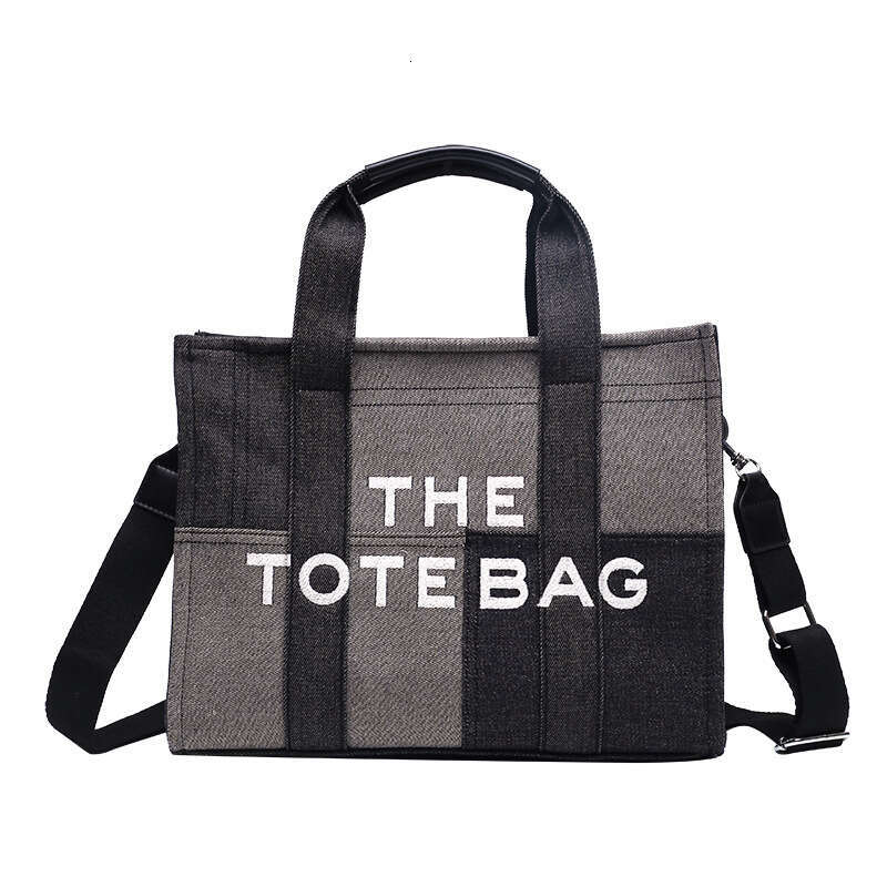 designer bag Luxury bag Canvas Women's Large Capacity Tote Casual Patchwork Single Shoulder Handbag Crossbody Denim Bag