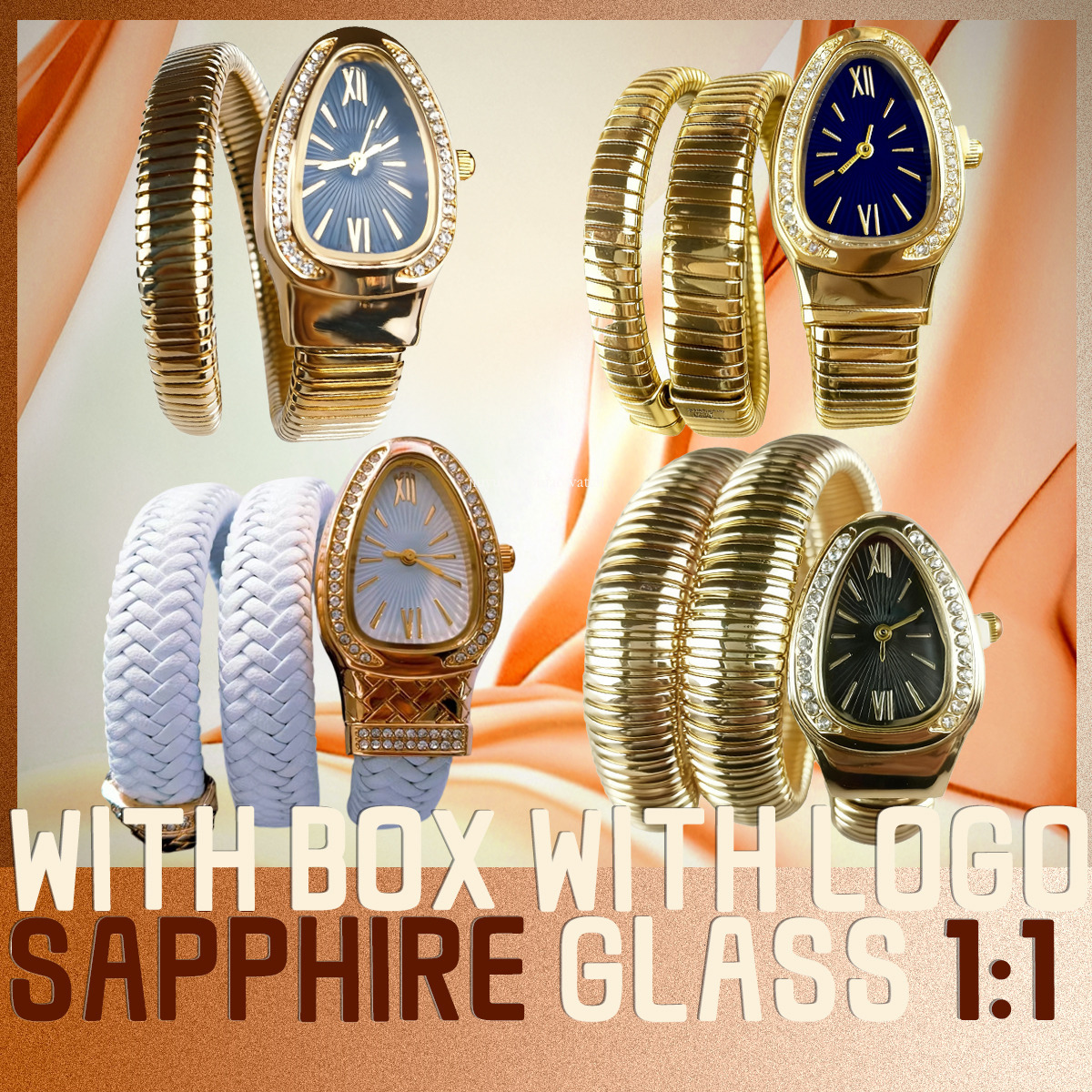 Fashion Women Watches Quartz Movement Silver Gold Dress Watch Lady Square Snake Stainless Steel Case Original Clasp Analog Casual Wristwatches Montre De Luxe