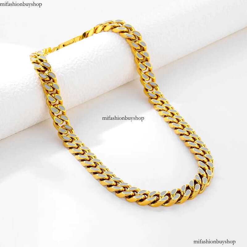 Hip Hop Punk Chain Reflect Light Real Gold Plated Stainless Steel Necklace Rap Jewelry