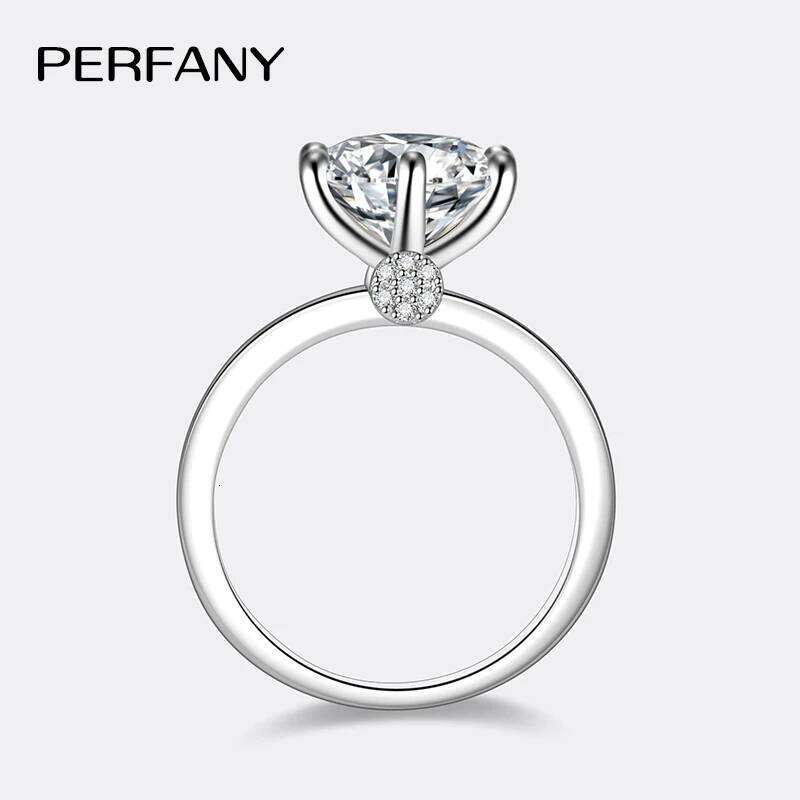 PERMANY 3CT Moissanite For Women S Pure Sier Ring GRA Certified Laboratory Dia Wedding Jewelry