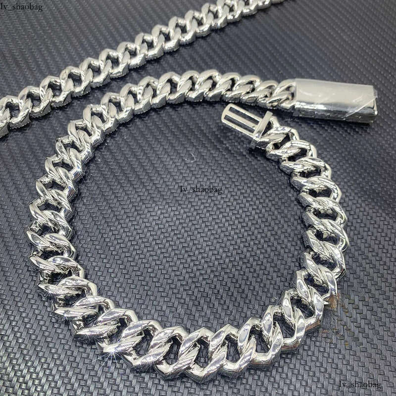 Necklace chain cuban link chainjewelry for men pass dia tester jewelry Sier w20mm 3row necklace VVS moissanite iced out