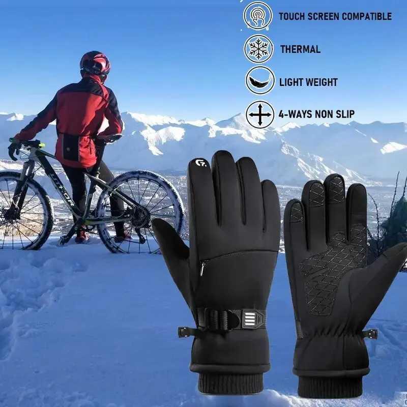 Winter Skiing Gloves Windproof Touch Screen Snowmobile Motorcycle Riding Antislip Outdoor Sports Gloves Driving Skiing Z250925