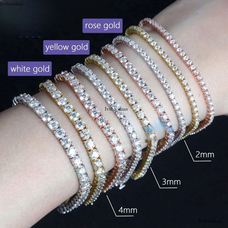 CHEAPEST in HISTORY Large Stock Tennis Chain Necklace Bracelet 2MM 3MM Hip Hop Iced Out Jewelry Moissanite Chains