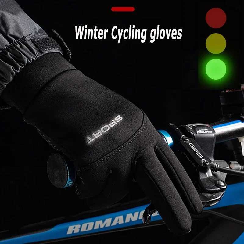 Men Winter Waterproof Cycling Gloves Outdoor Sports Ski Running Motorcycle Touch Screen Gloves NonSlip Warm Full Fingers Z250925