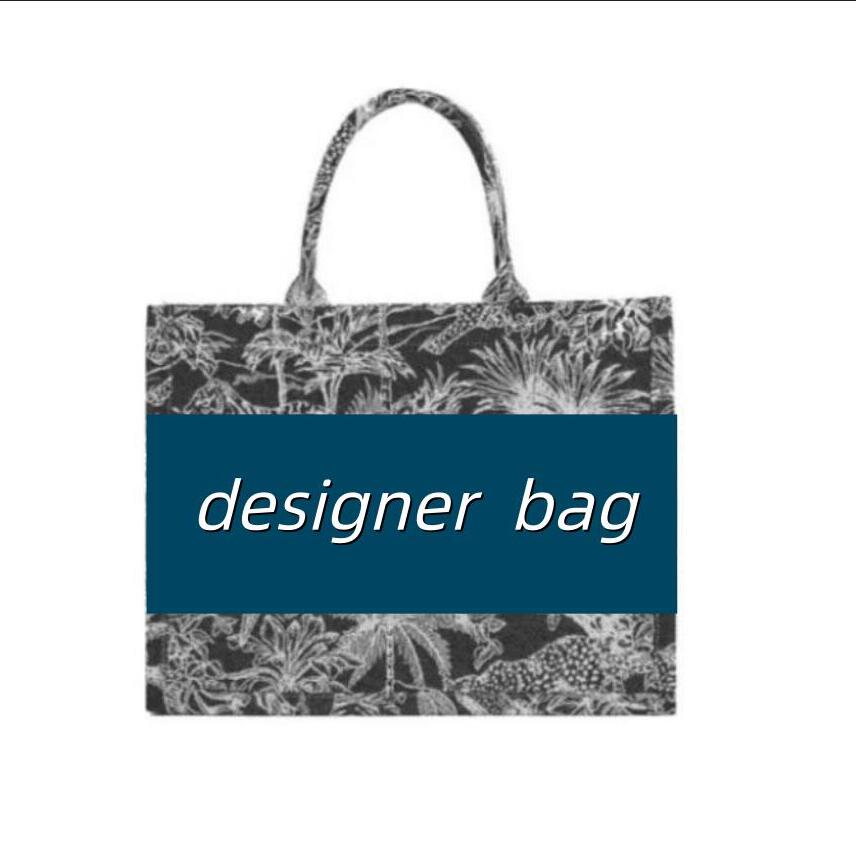 Large Capacity Tote Bag Luxury Designer Handbags For Women 2024 Brand Jacquard Embroidery Canvas Shoulder Bag Big Shopper Bags 01