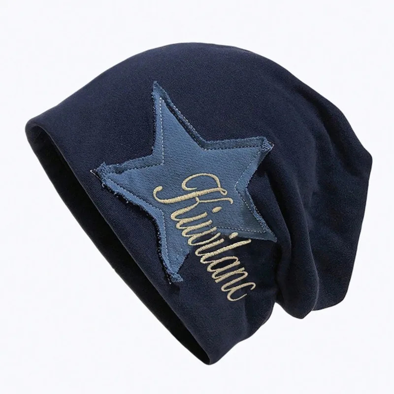 Fashion Retro Beanie Fall Winter Fashion Korean Style Ear Protection Warm Skullies Man Women Vintage Pentagram Hat Male Female 250930