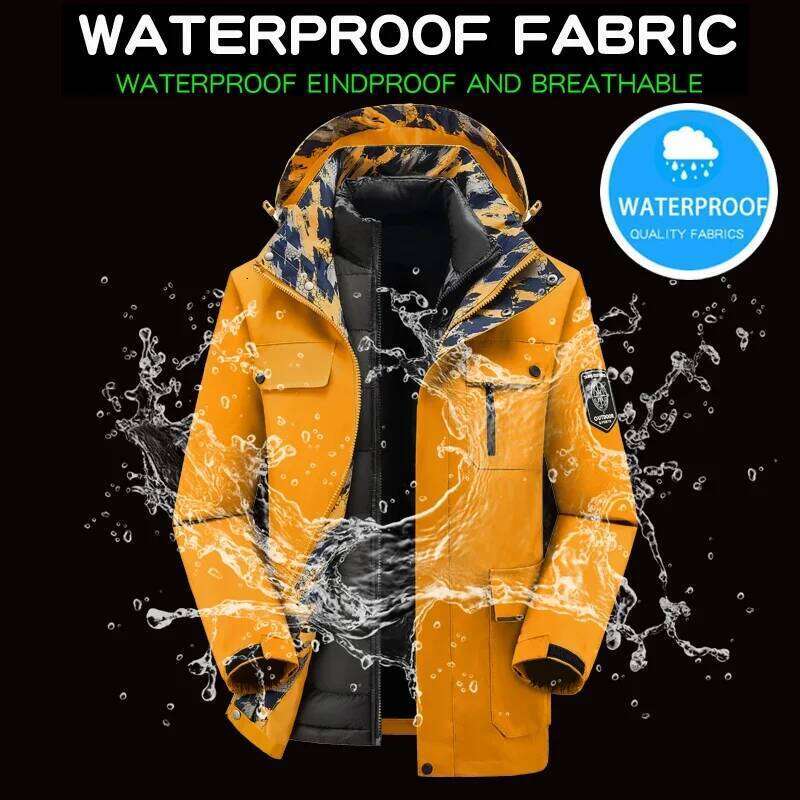 Ski Men Winter Suit Sets Snowboarding Clothing Waterproof Coat Down Jacket Outdoor Windproof Snow And Strap Pants