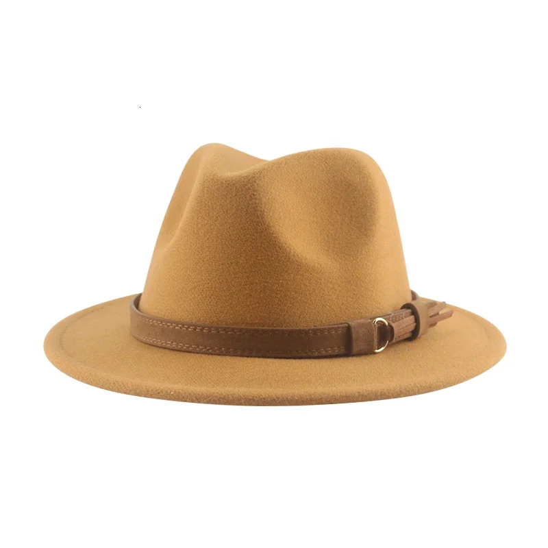 Hats for Women Fedoras Girls Hat Boys Hat Felted Kids Baby Caps Small 52cm 54cm Belt Wedding Cute Kid Fedoras Sombreros De Mujer 250930