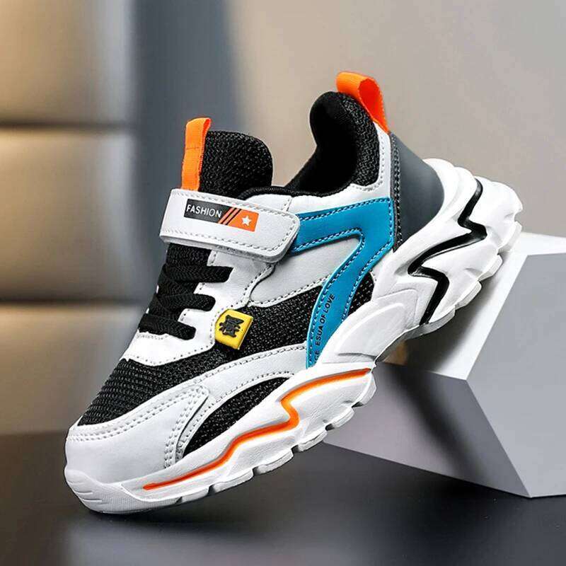 Kids Sports Boys Sneakers Trendy Non-Slip Running Walking Shoes For School Children Lightweight Casual Tennis Footwear