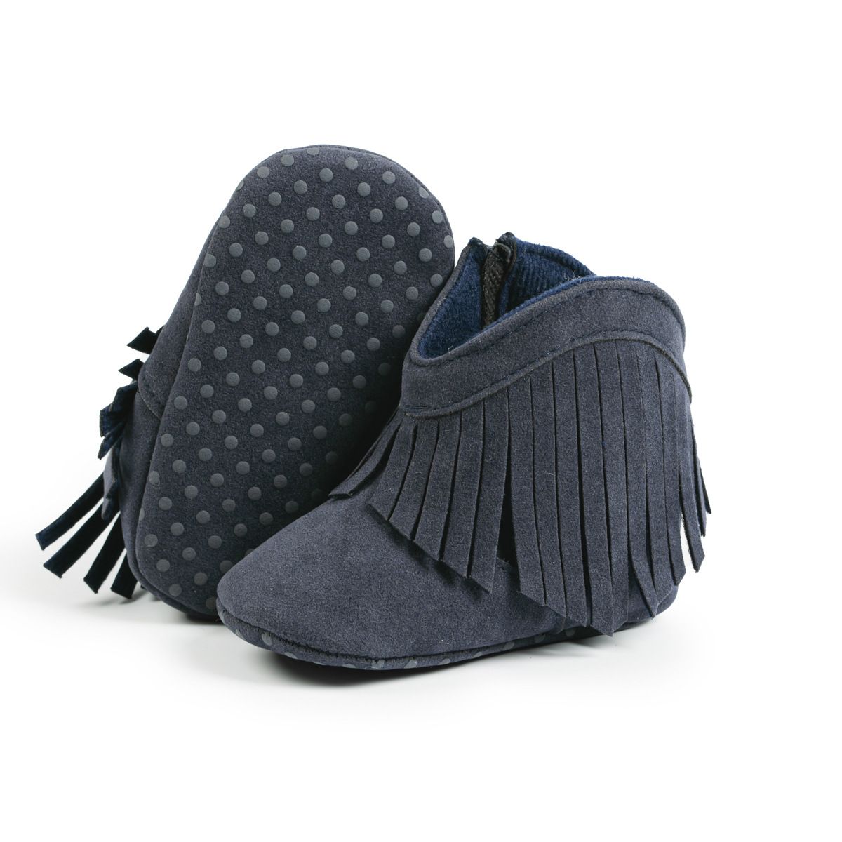 Toddler Tassel Boots Newborns Prewalkers For Baby Girls Kidszworld Infant Winter Warm Moccasins Non-Slip Soft Bottom Zipper Closure Shoes K005