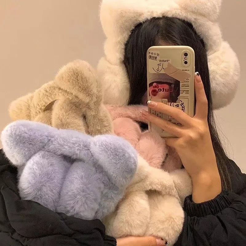 Cute Cats Ears Ear Covers Go Out Ears Warm Cold Proof Earmuffs Plush Thick Foldable Ear Covers Autumn Accessories 4e010 250930