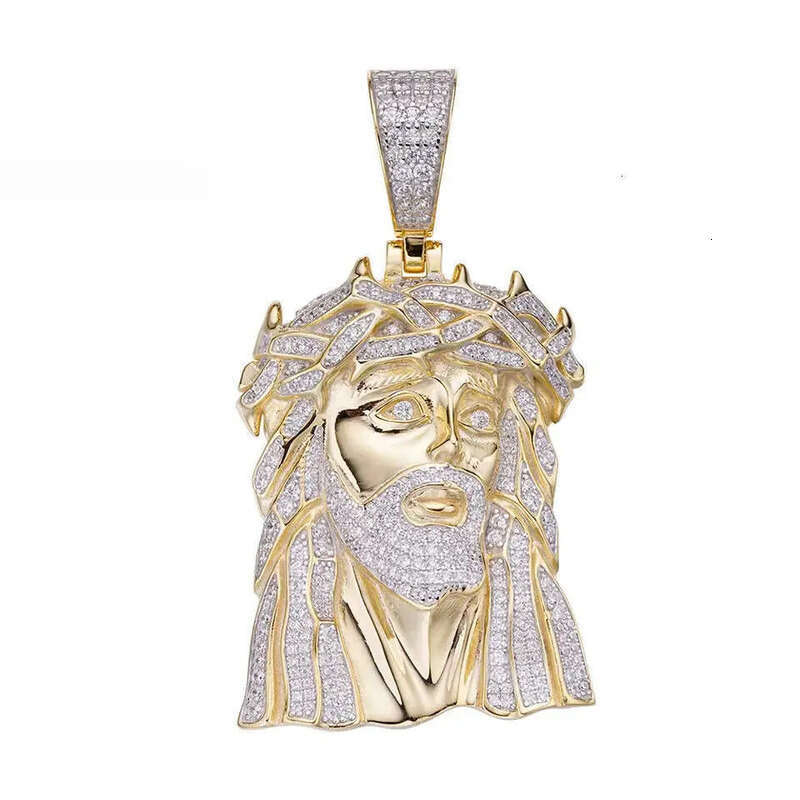 High Quality Hip Hop Religious Mossanite Piece Gold Iced Out Vvs Moissanite Pendant Jesus Big Size