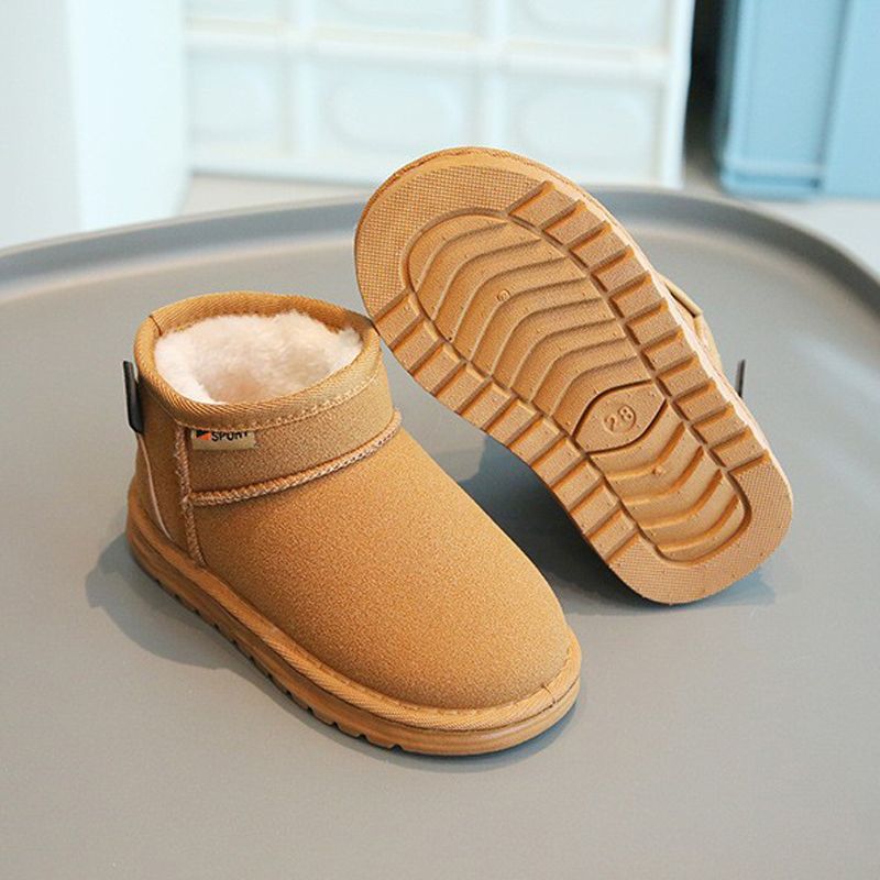 Kids Short Boots Boys Shoes Autumn Winter Children Girls Fashion Boot Kidszworld Toddler Soft Comfortable Warm Snow Shoes Size 25 - 36 K0497
