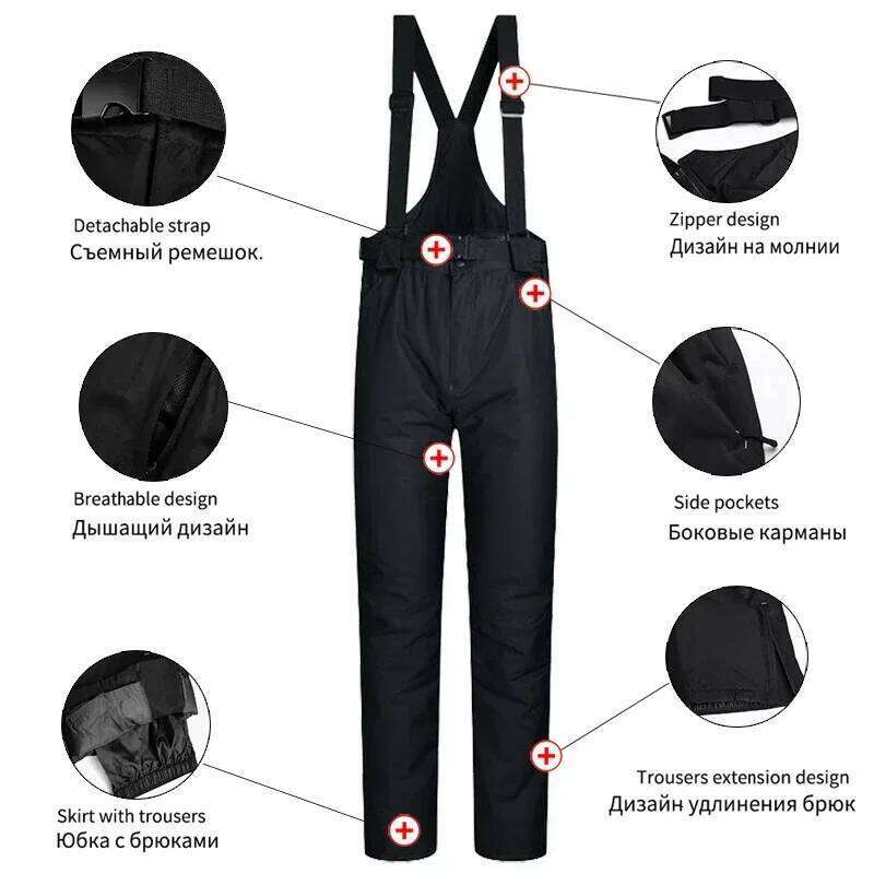 Suit Women Winter Ski Fleece 3 In 1 Jackets And Snow Pants Warm Waterproof Female Jacket Snowboard Hiking