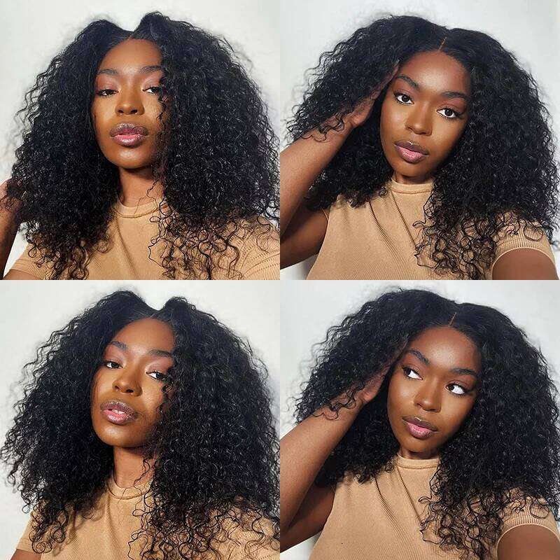 Glueless Wave 250% 13X6 Transparent HD Lace Front 100% Human Hair Deep Curly Short Bob Wigs Pre Plucked Xiusiyuan2510