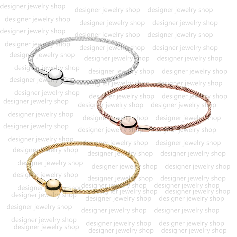 charm Bracelet designer Bracelet for Women New Moment Wire Mesh Braided Bracelet Gold New Bead Bracelet