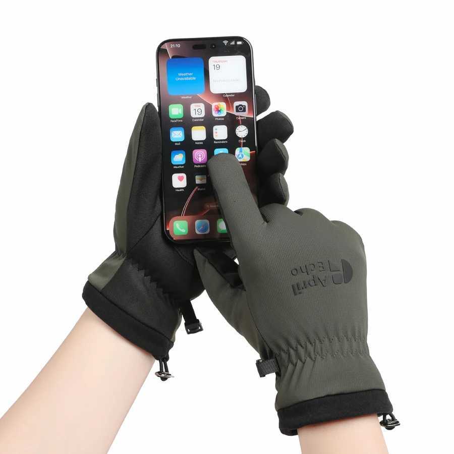 Mens Winter Coldproof Ski Gloves 20 Degrees Windproof Waterproof Touchscreen Soft Fluff Warm Antislip Gloves Z250925