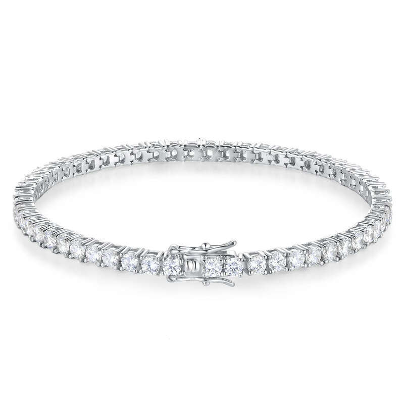 TennisChain Jewelry 2-6MM Tennis Chain Fashion Men and Women Hip-Hop Zircon Bracelet High-End Feel