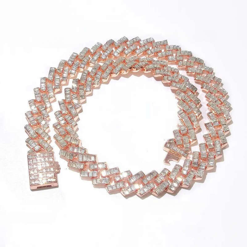 necklace moissanite dia men designer Customization Cuban Full Iced Out Hiphop Chain Pass The Dia Test ice out cuban k chain