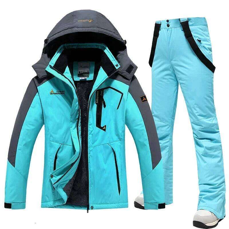 Winter Suit For Women Warm Windproof Waterproof Snowboard Set Outdoor Female Ski Equipment Snow Jacket