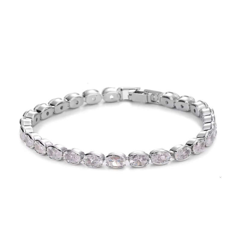 womens new gold tennis dia bracelet with zircon sier plated fashion accessory for gift